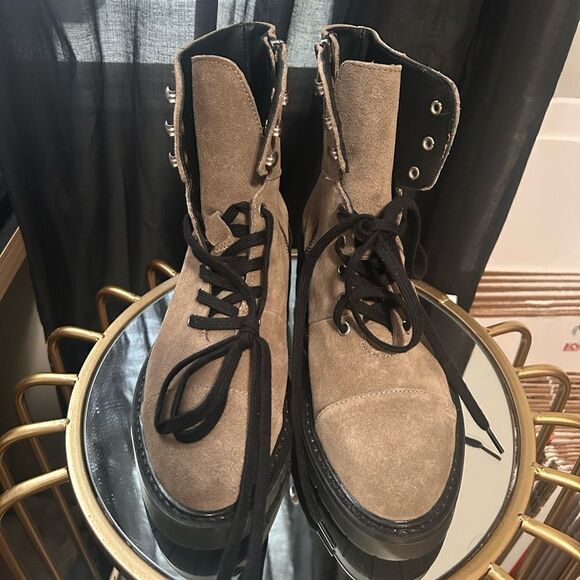 AllSaints Dusty Cap Toe Combat Lug sole Boots NEW - Picture 5 of 6